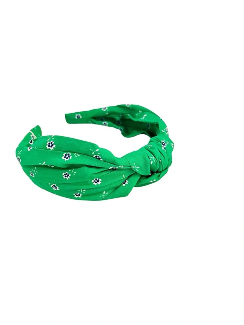 J. Crew Liberty of London Green with blue flowers Top Knot Headband